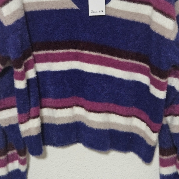NWT Splendid eyelash style striped sweater size medium - Picture 3 of 14